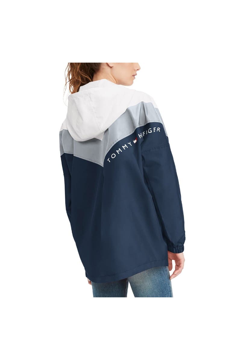 Tommy Hilfiger Women's Tommy Hilfiger White/Navy Dallas Cowboys Staci Half-Zip Hoodie Windbreaker Jacket, Alternate, color, White