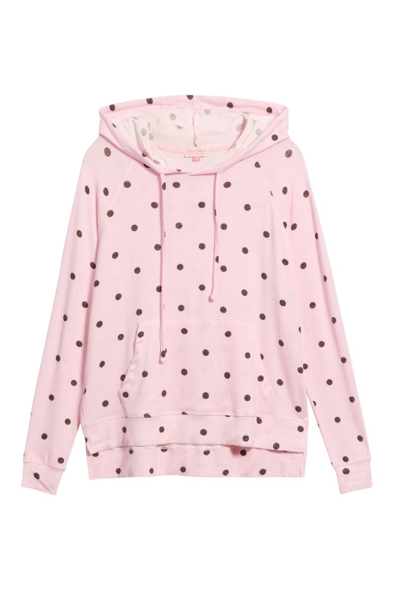 Lucy Spotted Pink Hoodie, Alternate, color, BALLET PINK