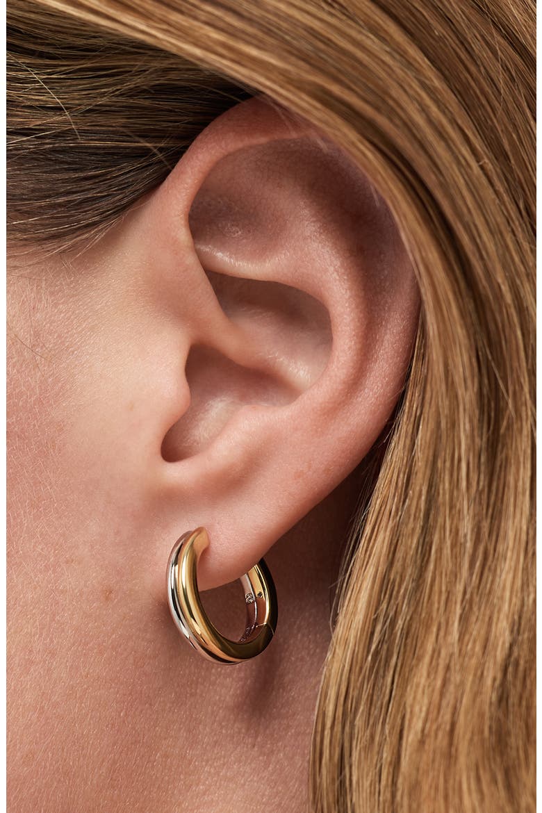 Asher Medium Hoop Earrings, Alternate, color, GOLD / SILVER