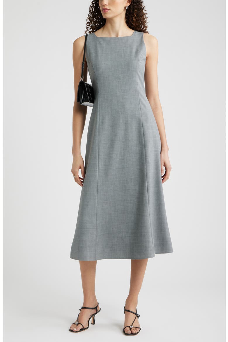 grey square neck dress Chloe Grey Square Neck Skater Mini Dress  Get That Trend