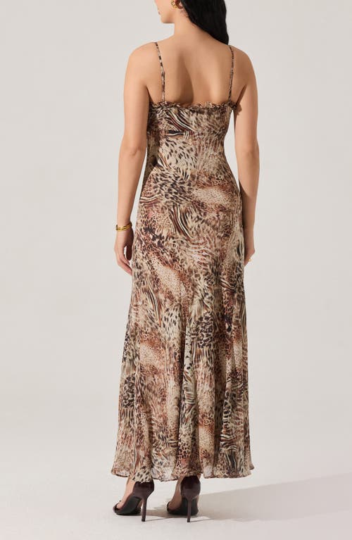 Astr The Label Maeryn Sweetheart Neck Dress In Brown