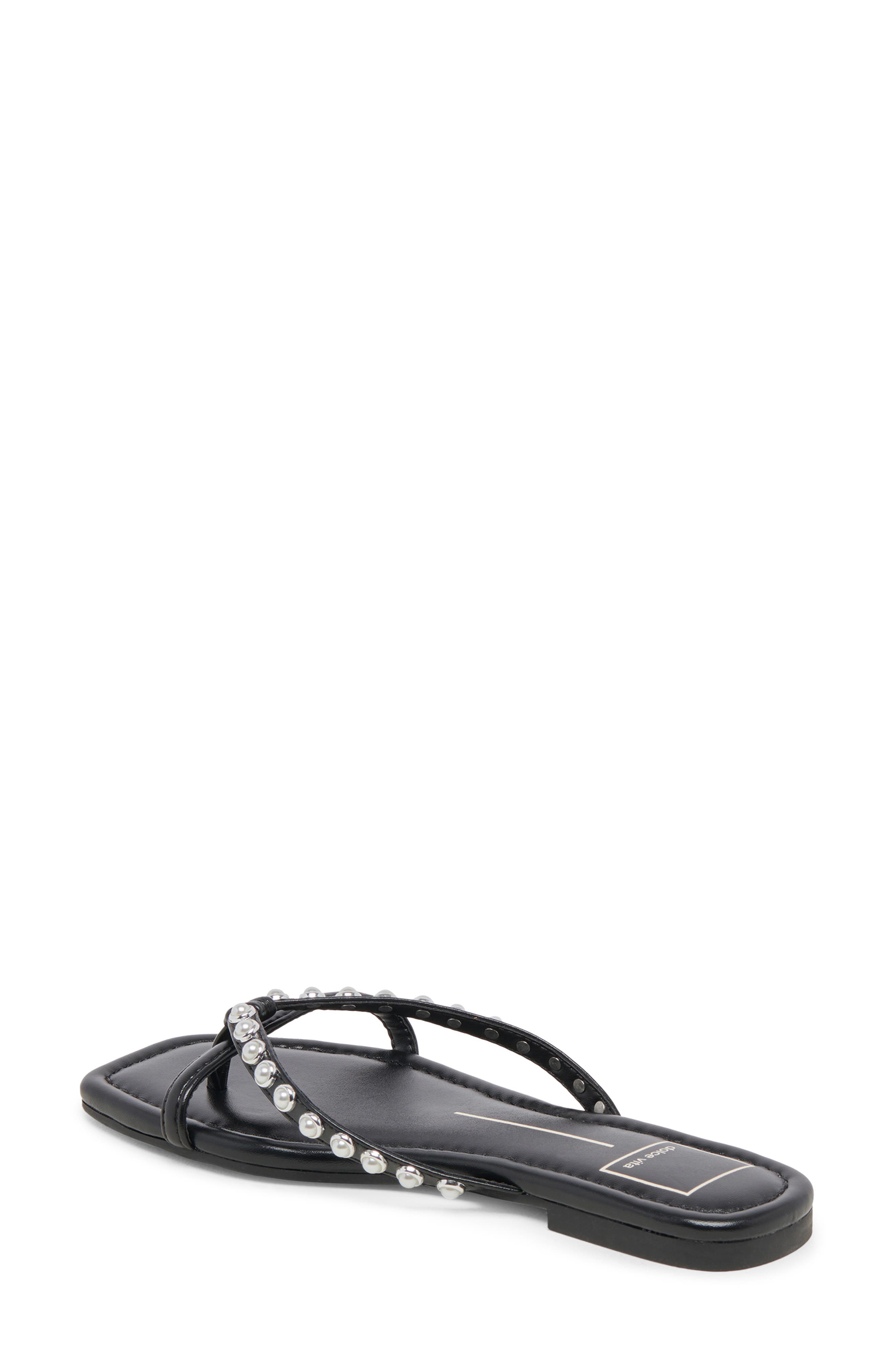 Dolce Vita Lucca Imitation Pearl Flip Flop, Alternate, color, 