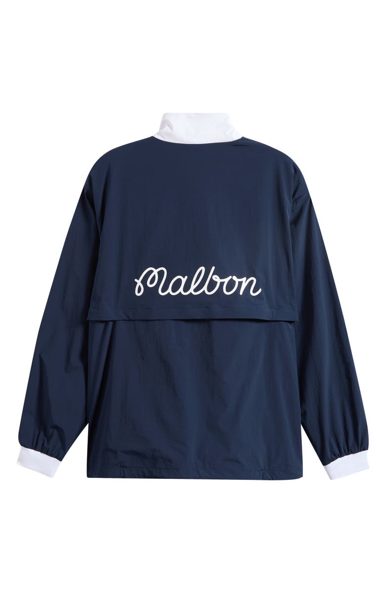 Malbon Golf Cascade Colorblock Quarter Zip Windshirt Pullover, Alternate, color, Midnight