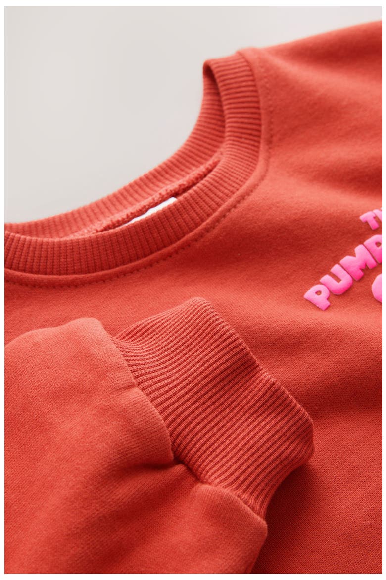 Kids' Pumpkin Pie Cotton Blend Sweatshirt, Alternate, color, ORANGE