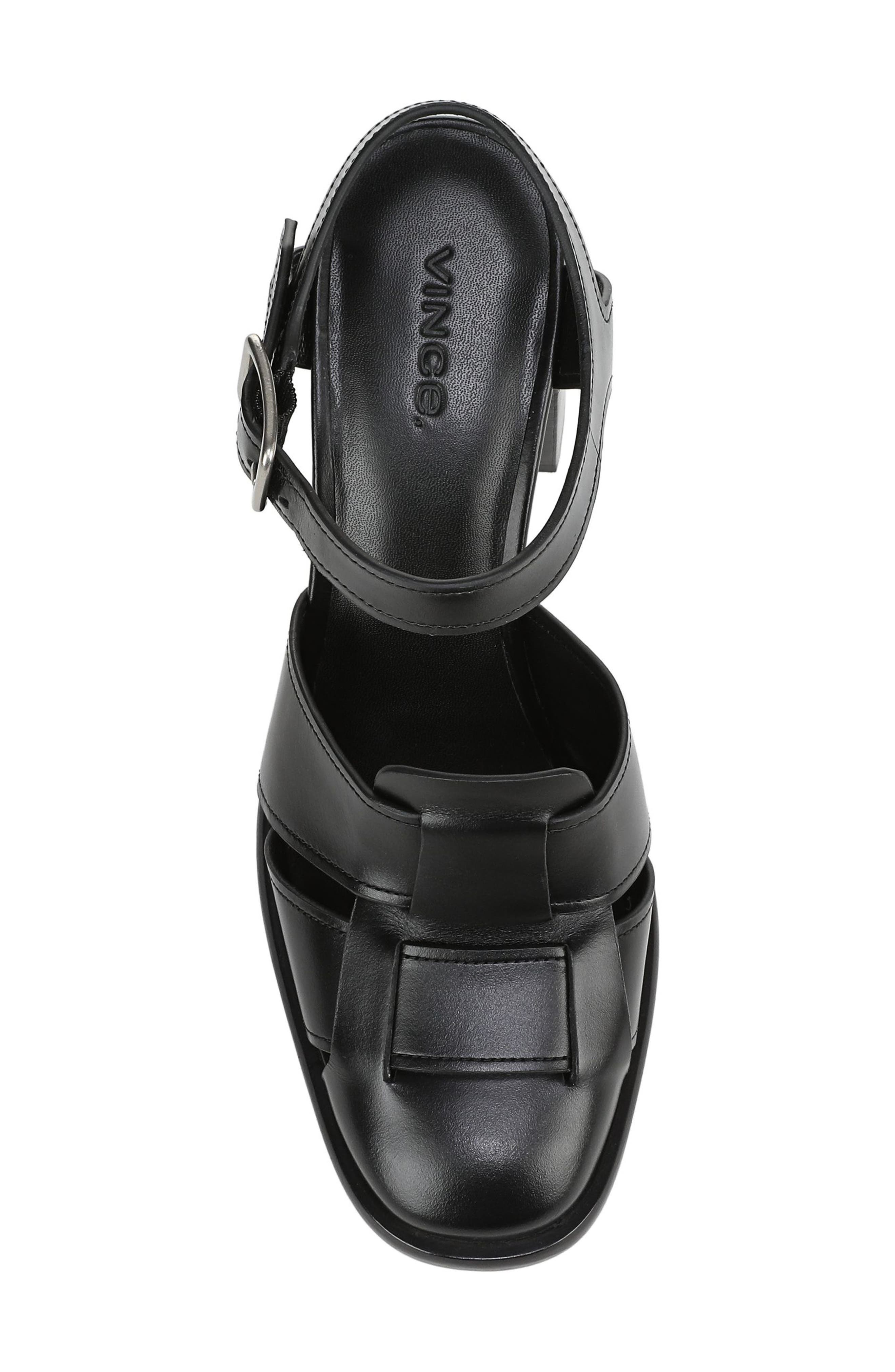 Vince Lyra Ankle Strap Sandal, Alternate, color, Black