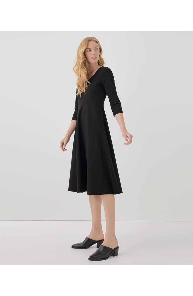 Pact Organic Cotton Fit & Flare Midi Party Dress - Regular, Alternate, color, 
