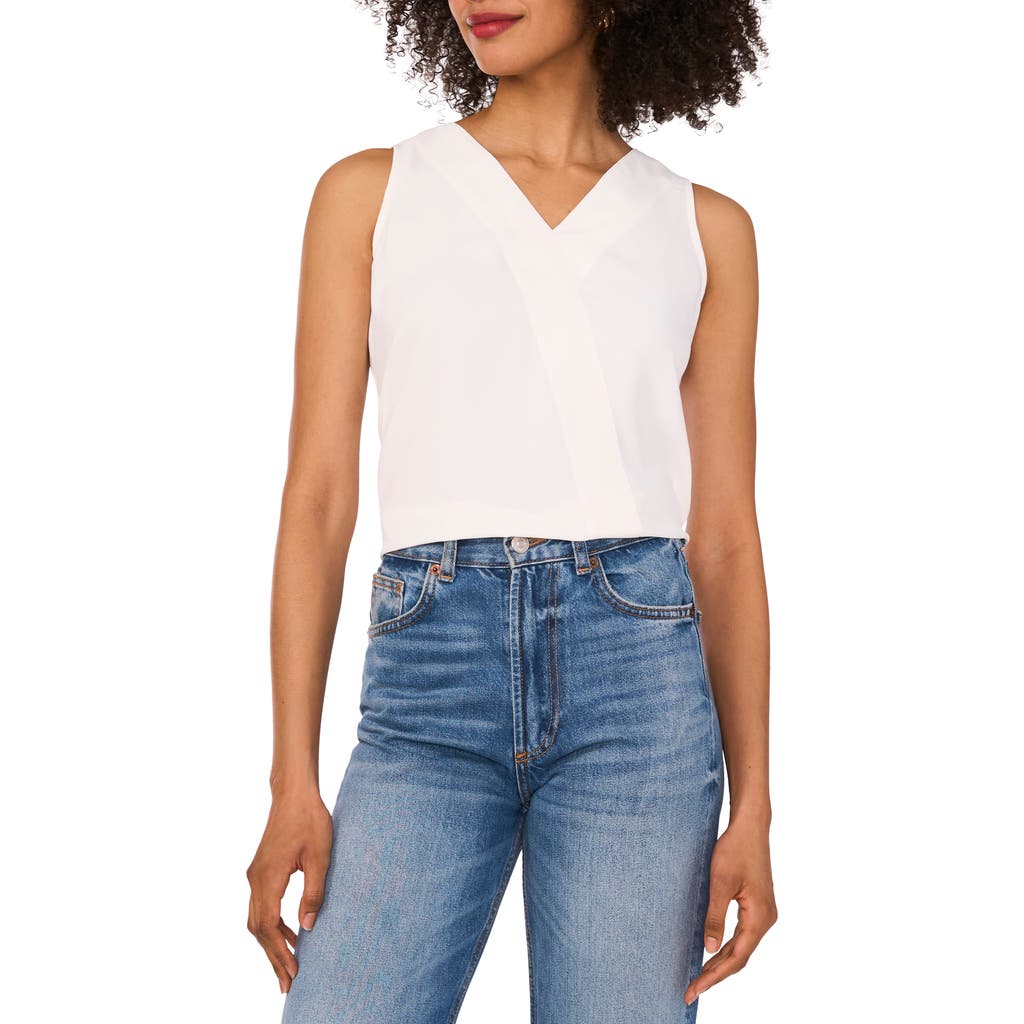 VINCE CAMUTO VINCE CAMUTO CROSSOVER SLEEVELESS TOP