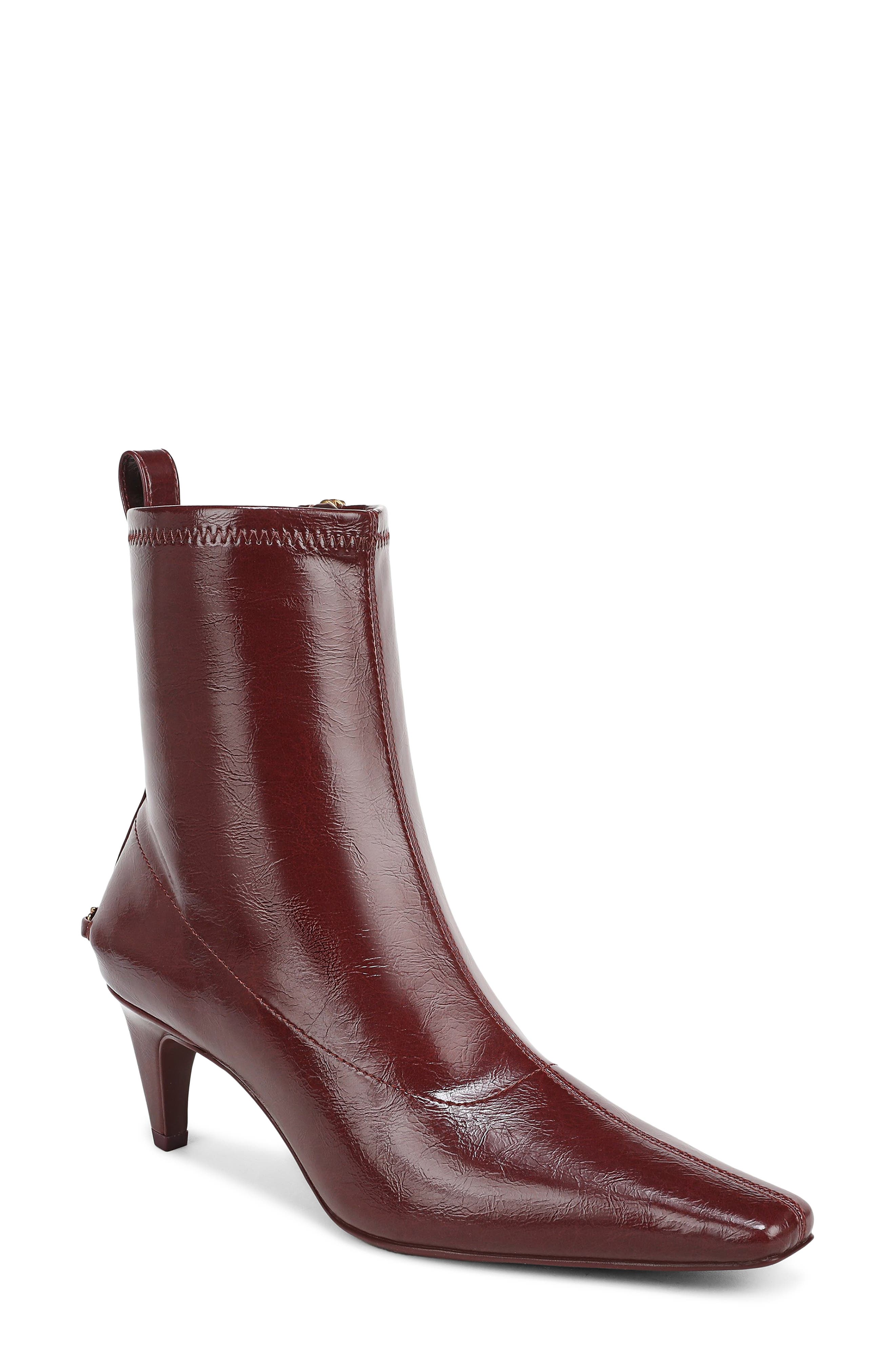 Ines Faux Leather Bootie, Main, color, DEEP PECAN