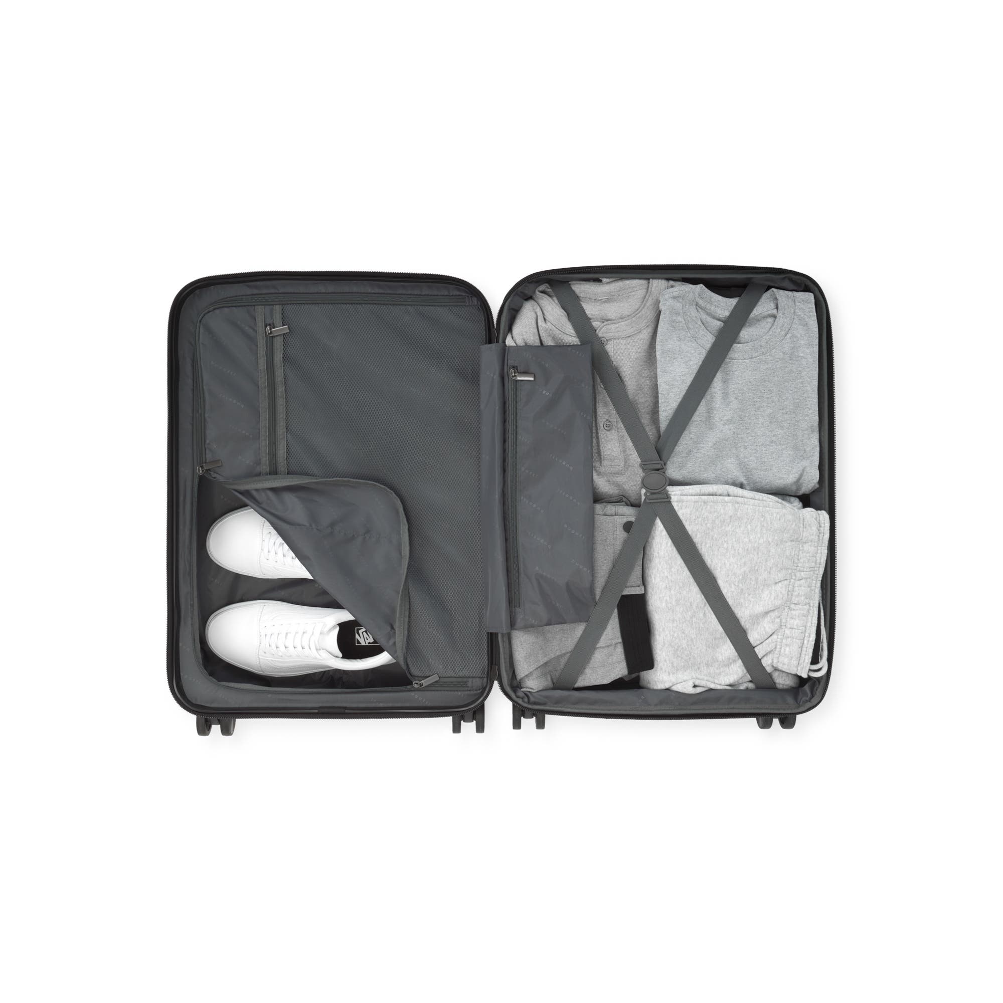 bugatti Wellington Hardside Medium Luggage with TSA Lock, Alternate, color, Black