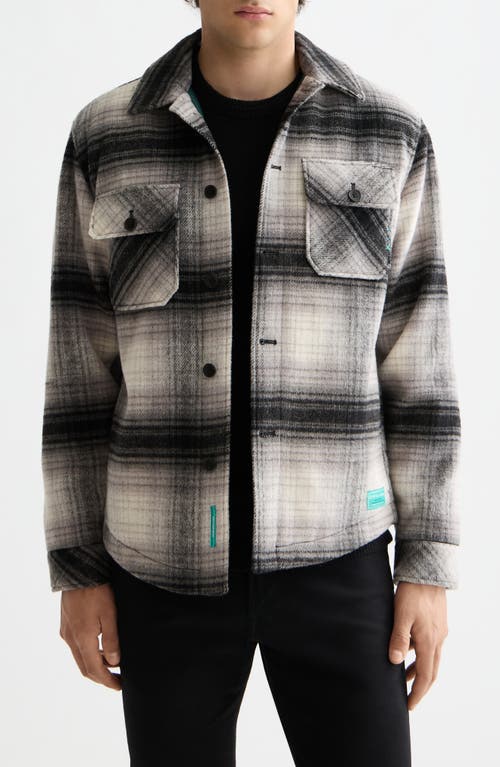 Scotch & Soda Check Overshirt In Gold