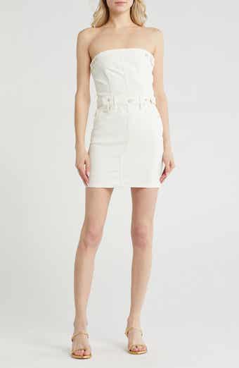 Good American Fit For Success Strapless Denim Minidress