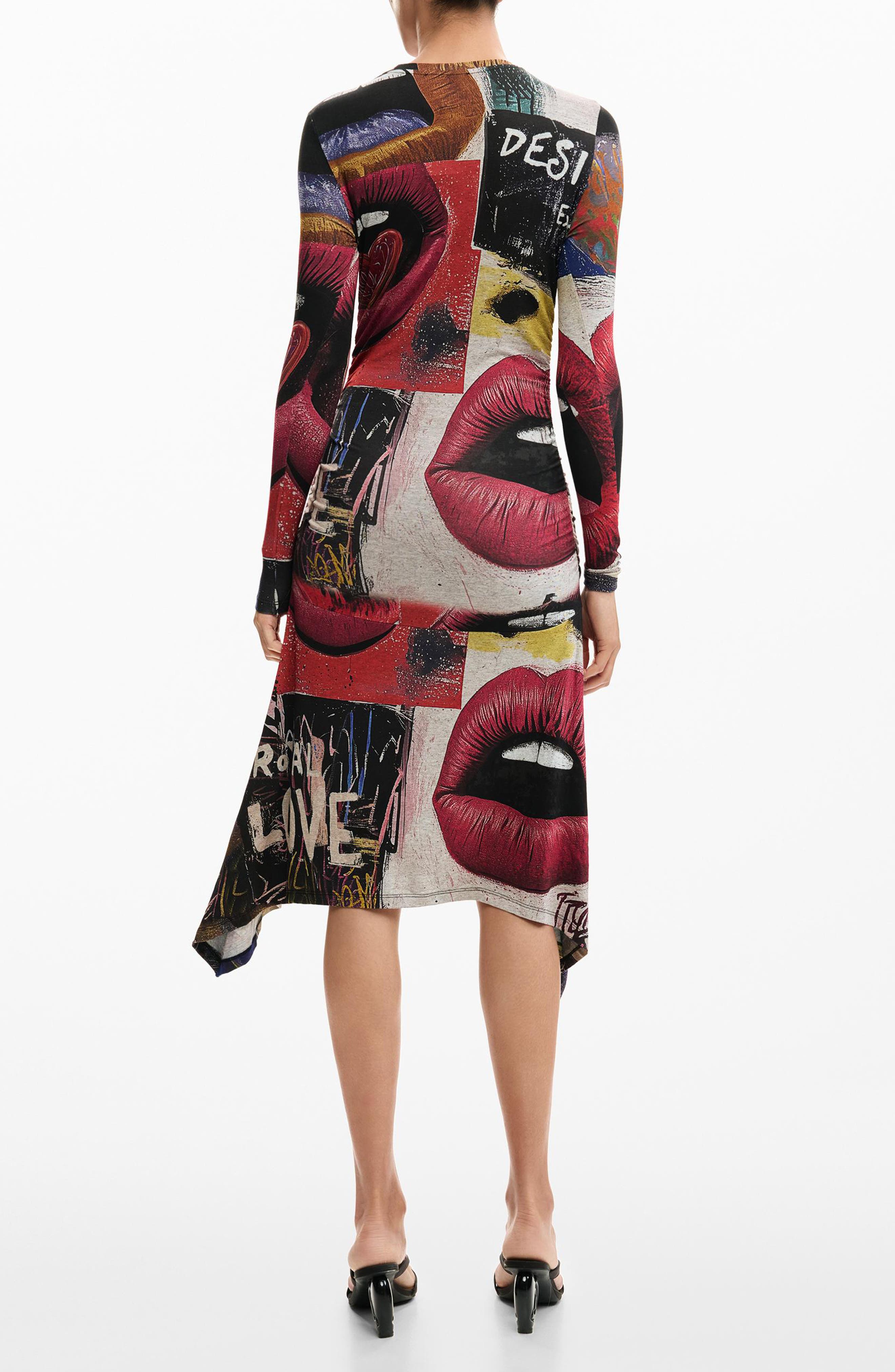 Printed Long Sleeve Dress - image 2