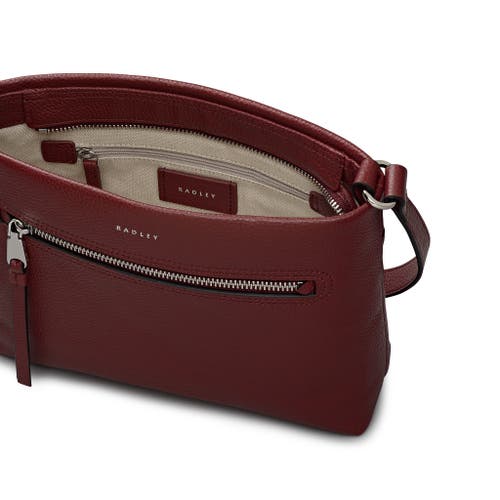 Radley Pickwick Small Ziptop Crossbody Bag In Burgundy