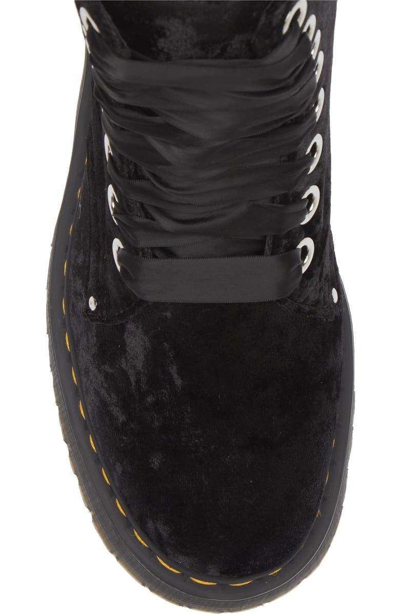 Dr. Martens Jadon Max Velvet Combat Boot, Alternate, color,