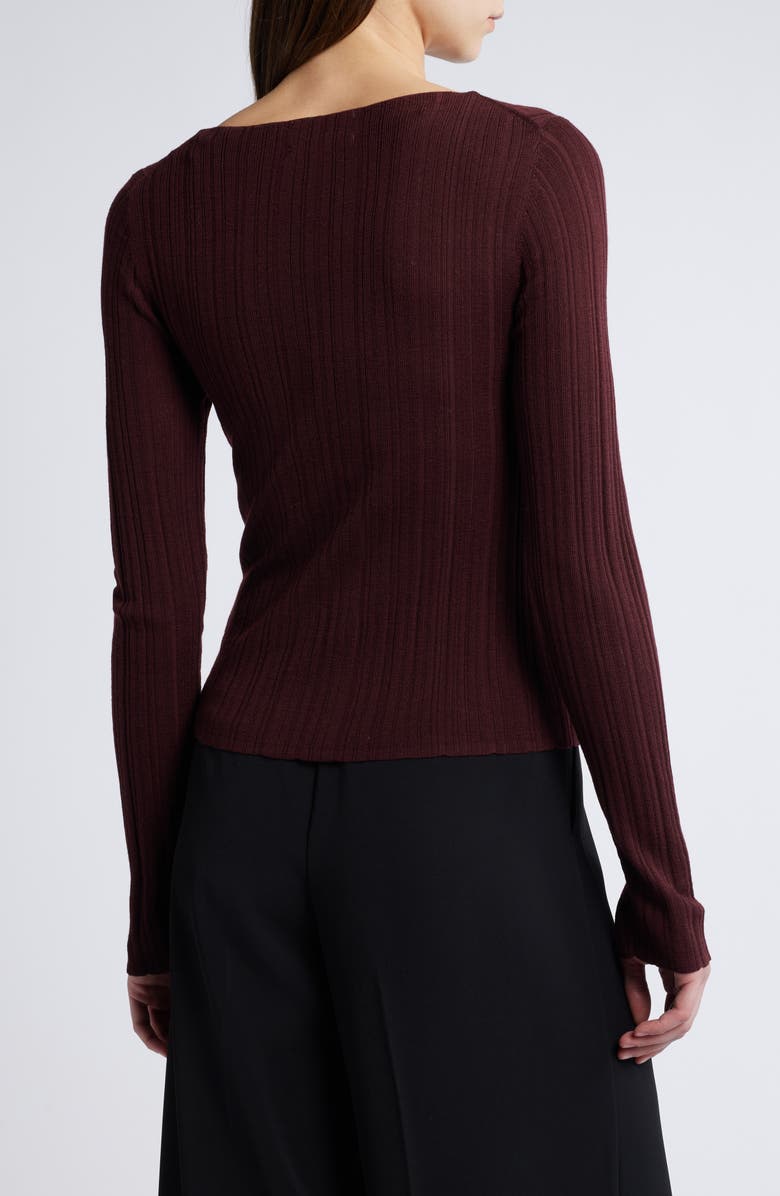 & Other Stories Merino Wool Top, Alternate, color, Red Dark