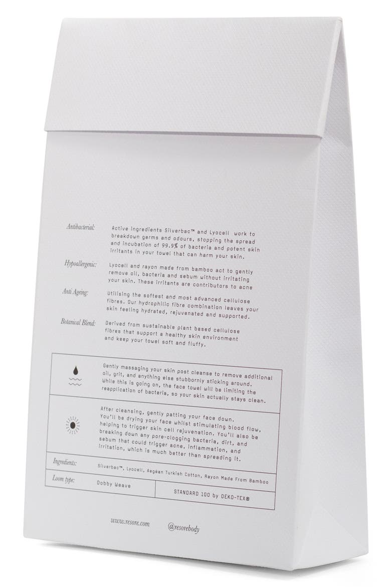 Resorè Face Wash Cloth, Alternate, color, WHITE