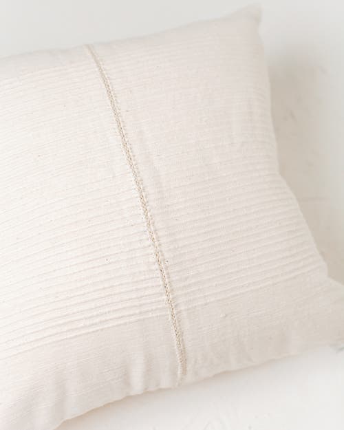 Creative Women Riviera Hand-stitch Throw Pillow Cover In White