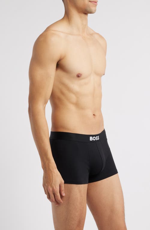 Hugo Boss Boss 3-pack One Stretch Cotton Trunks In Black