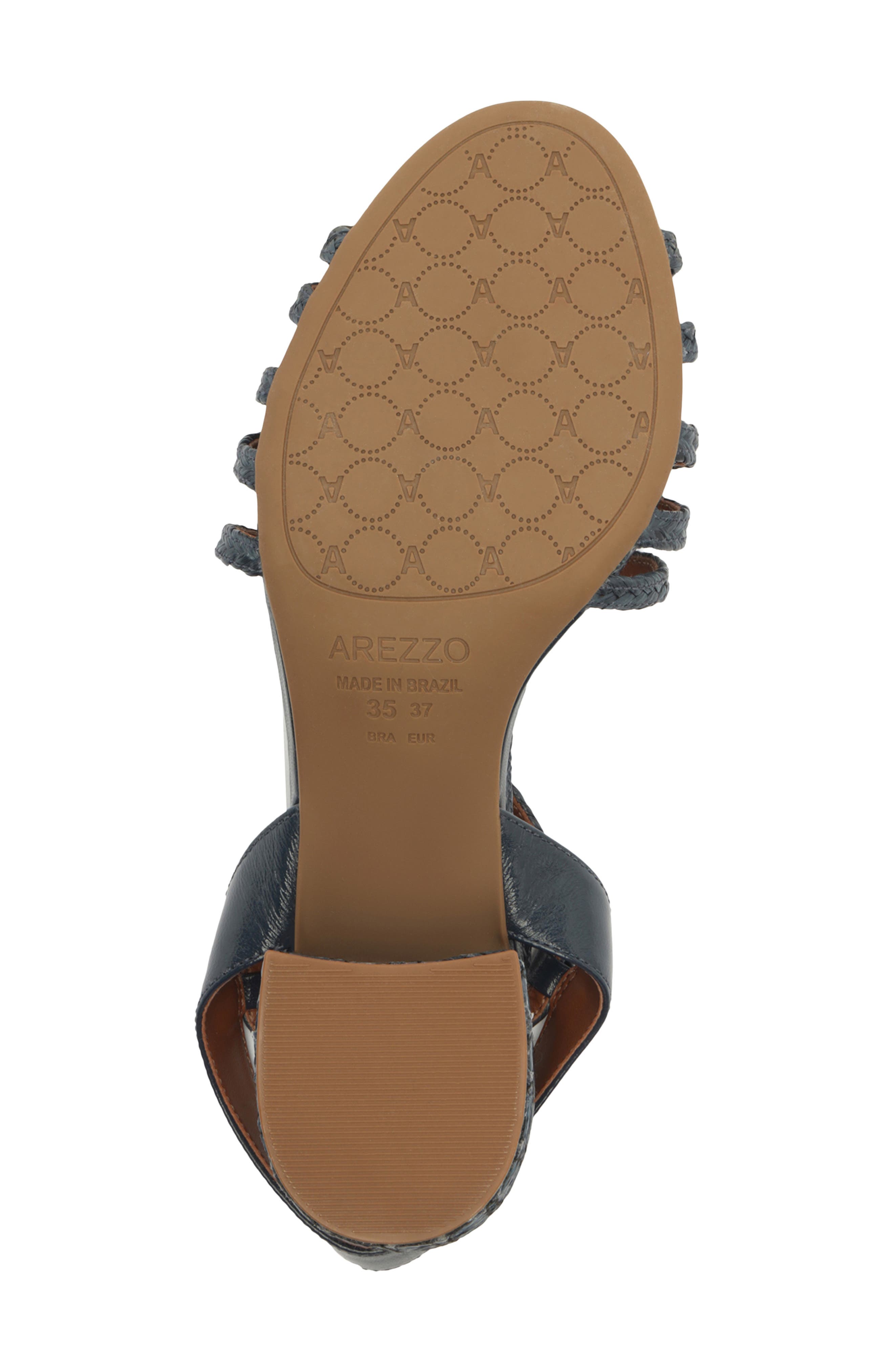 Arezzo Aria Ankle Strap Sandal, Alternate, color, Petroleo/ Navy Nautical