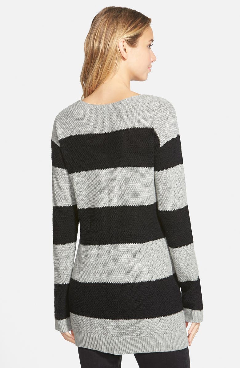 BP. Textured Knit Stripe Tunic, Alternate, color, 