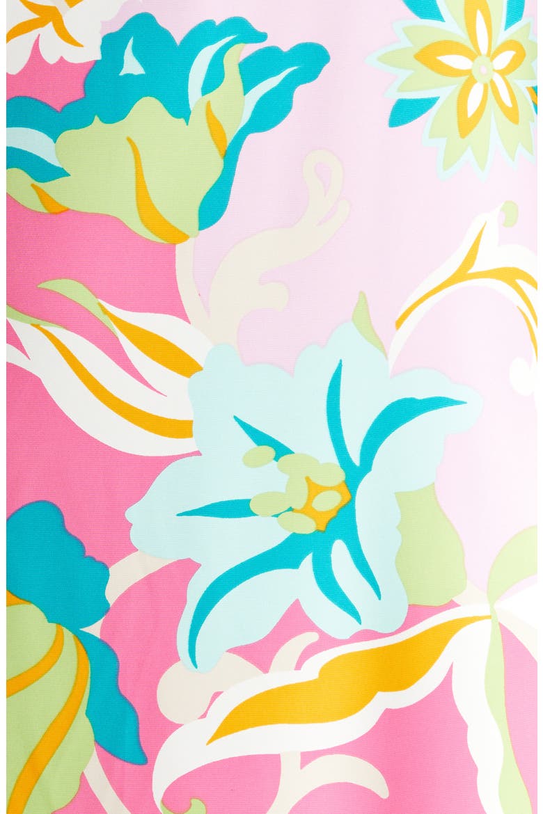 Marabella Floral Caftan, Alternate, color, PINK/ GREEN