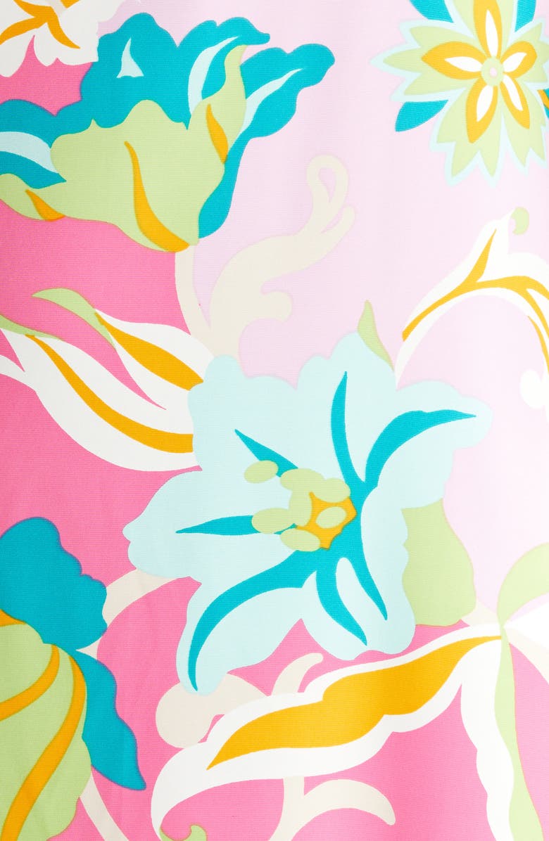 Natori Marabella Floral Caftan, Alternate, color, Pink/ Green