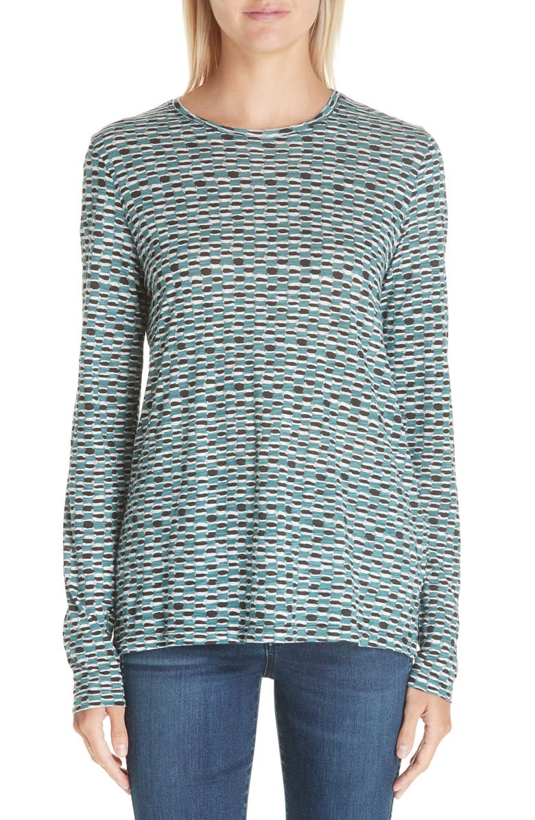 Proenza Schouler Tie Dye Print Tissue Jersey Tee, Main, color, 