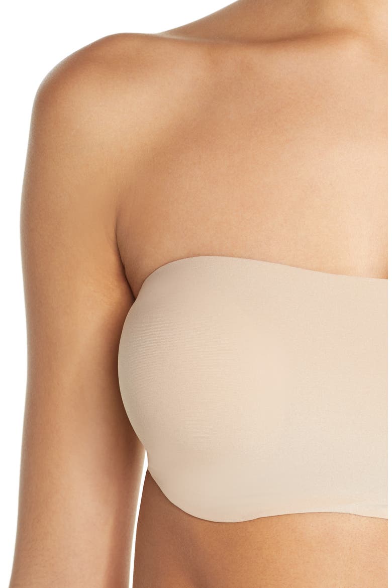 Soft Stretch Padded Bandeau Bralette, Alternate, color, ULTRA NUDE