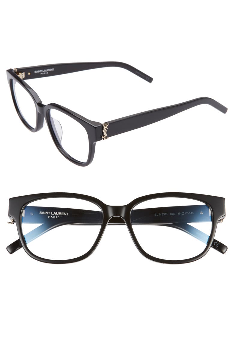 Saint Laurent 54mm Optical Glasses, Main, color,
