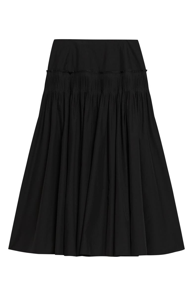 Theory Accordion Yoke Skirt, Alternate, color, Black