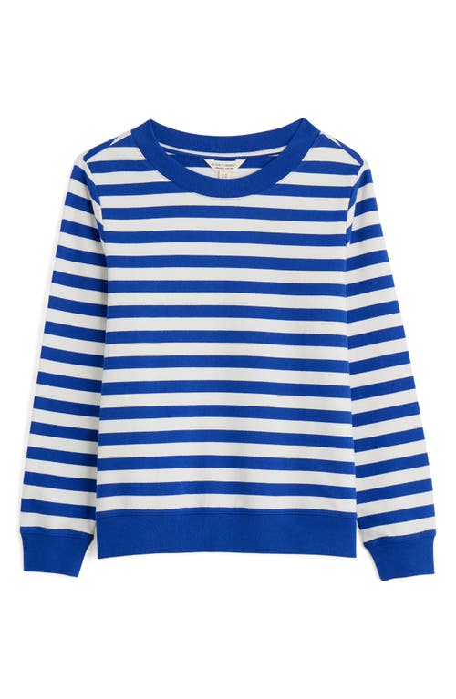 Seasalt Cornwall Nessa Stripe Organic Cotton Sweatshirt In Scallion Chalk Bright Marine
