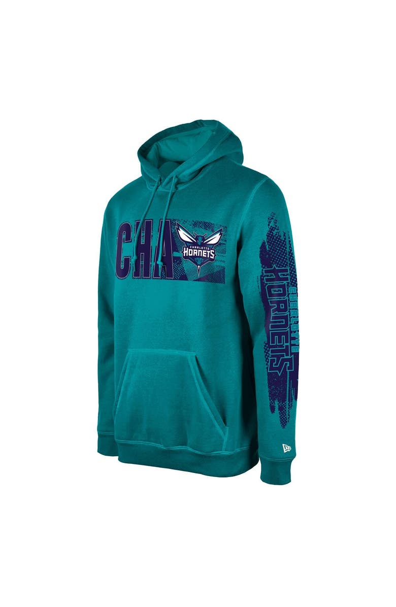 New Era Men's New Era Charlotte Hornets Teal Tip-Off Collection Pullover Hoodie, Alternate, color, Teal