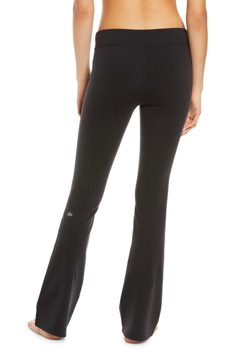Airbrush Low Rise Bootcut Leggings, Alternate, color, BLACK