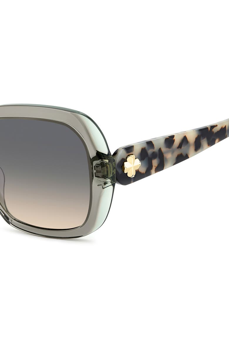 Kate Spade New York norina 57mm gradient square sunglasses, Alternate, color, Crystal Grey/ Greybrown Ds
