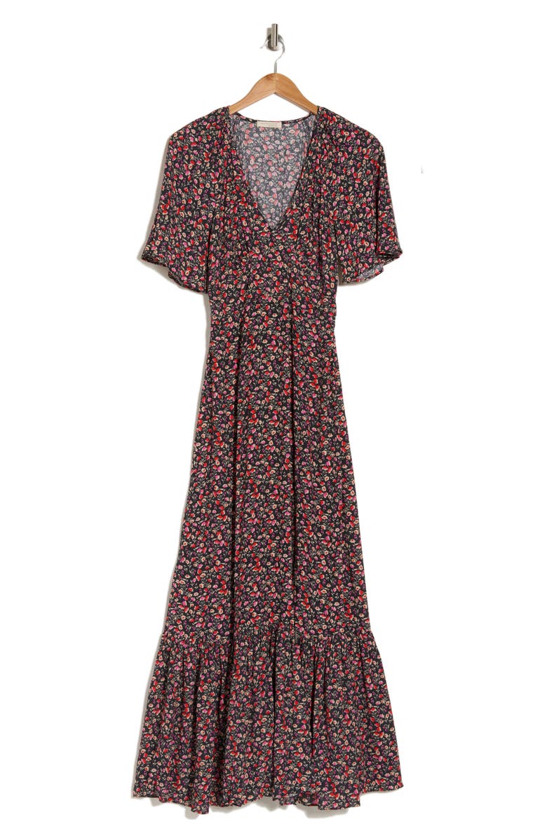 Lovestitch Retro Floral Tiered Maxi Dress, Alternate, color,