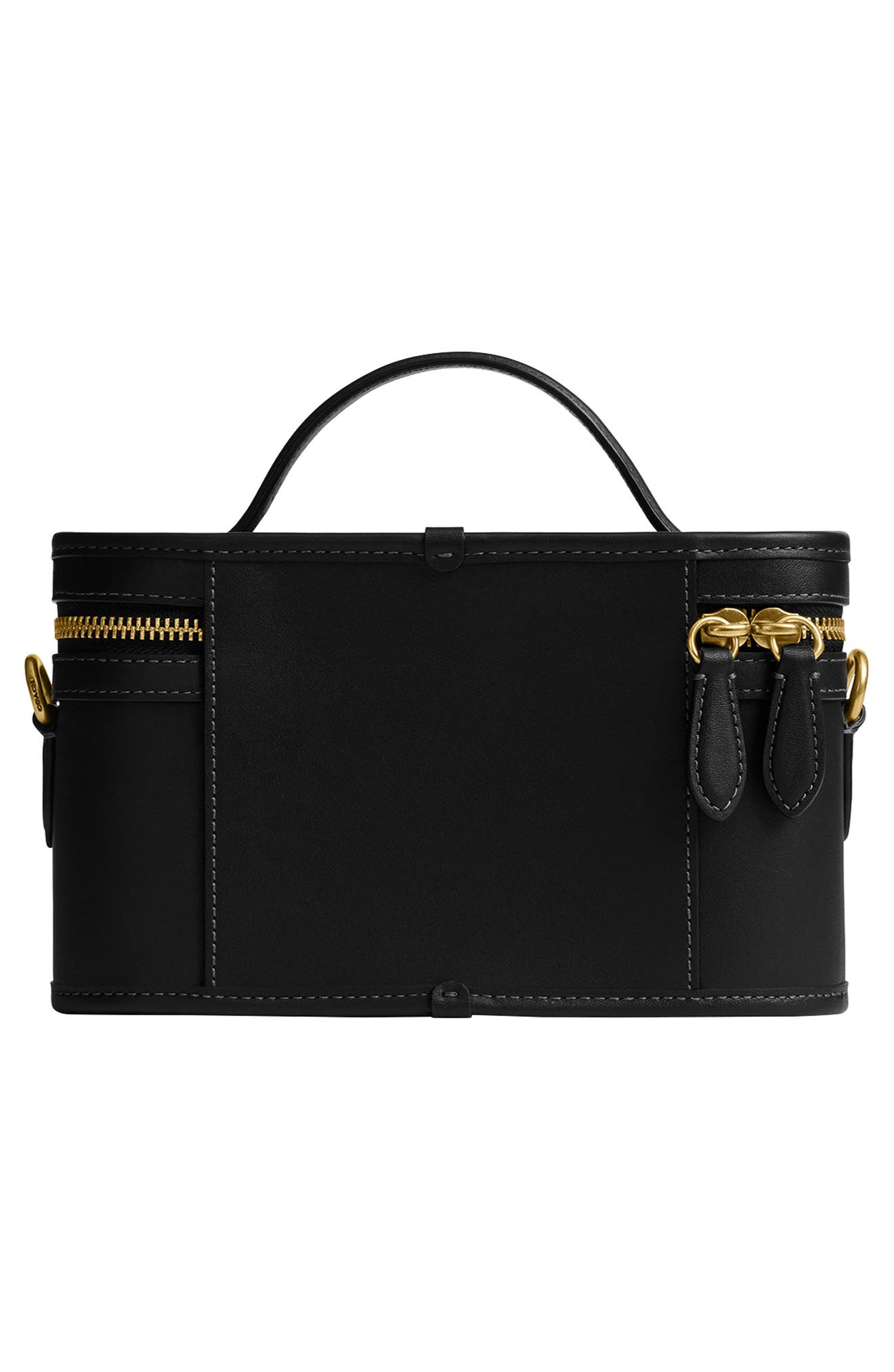 COACH Trail Leather Crossbody Bag, Alternate, color, B4/Black