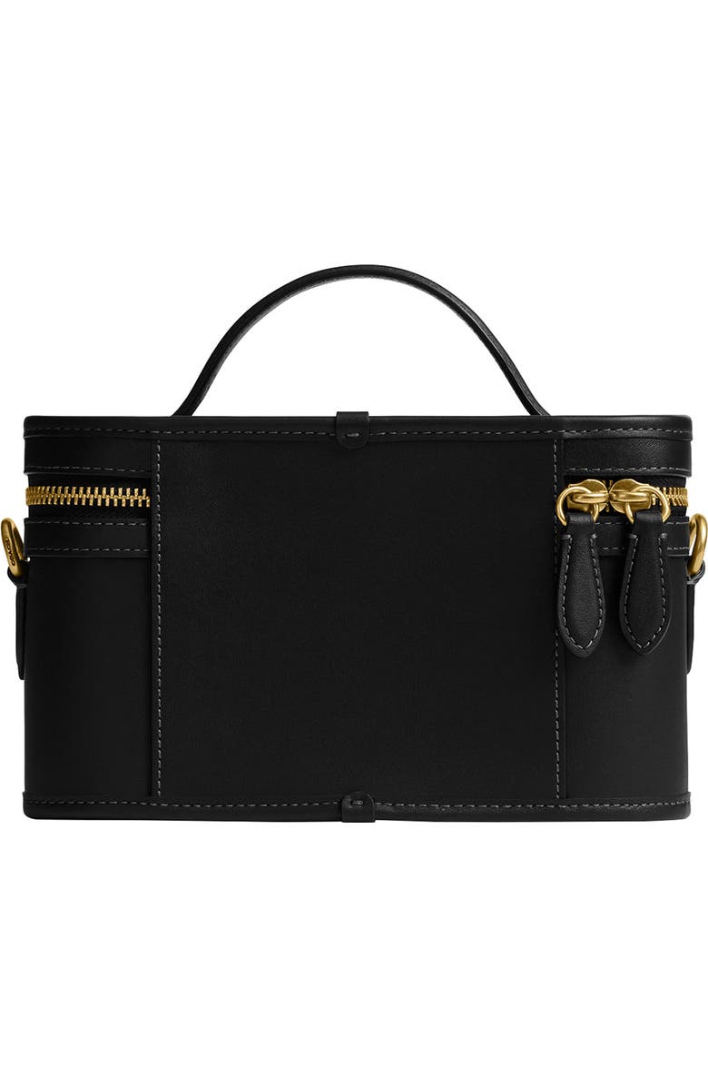 COACH Trail Leather Crossbody Bag, Alternate, color, B4/Black