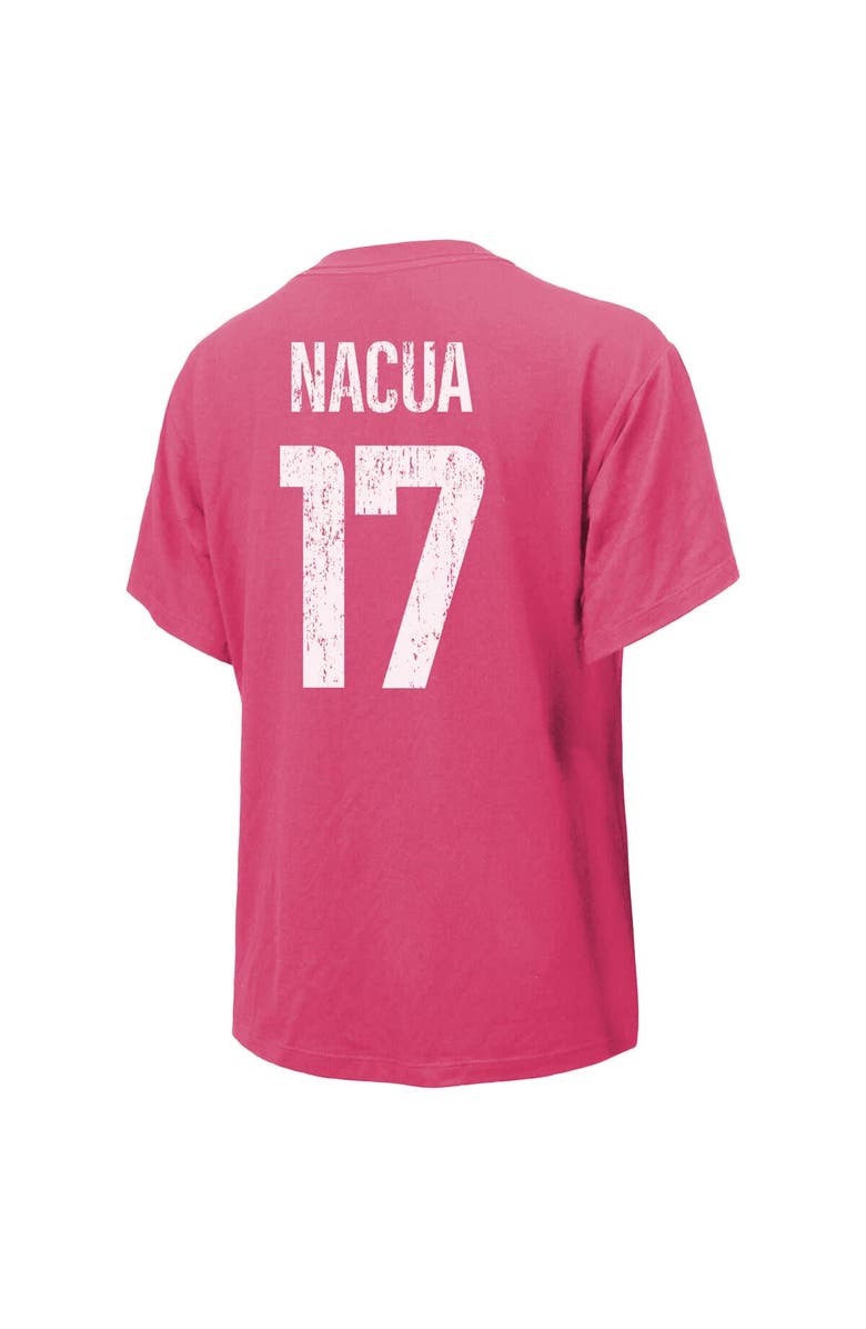 Majestic Threads Women's Majestic Threads Puka Nacua Pink Los Angeles Rams Name & Number T-Shirt, Alternate, color, Pink