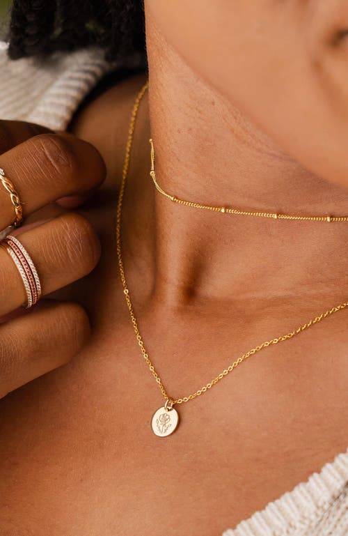 Made By Mary August Birth Flower Necklace