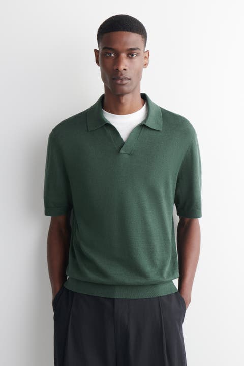 Knitted Linen Polo Shirt