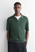 COS Knitted Linen Polo Shirt