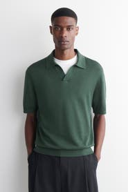 COS Knitted Linen Polo Shirt