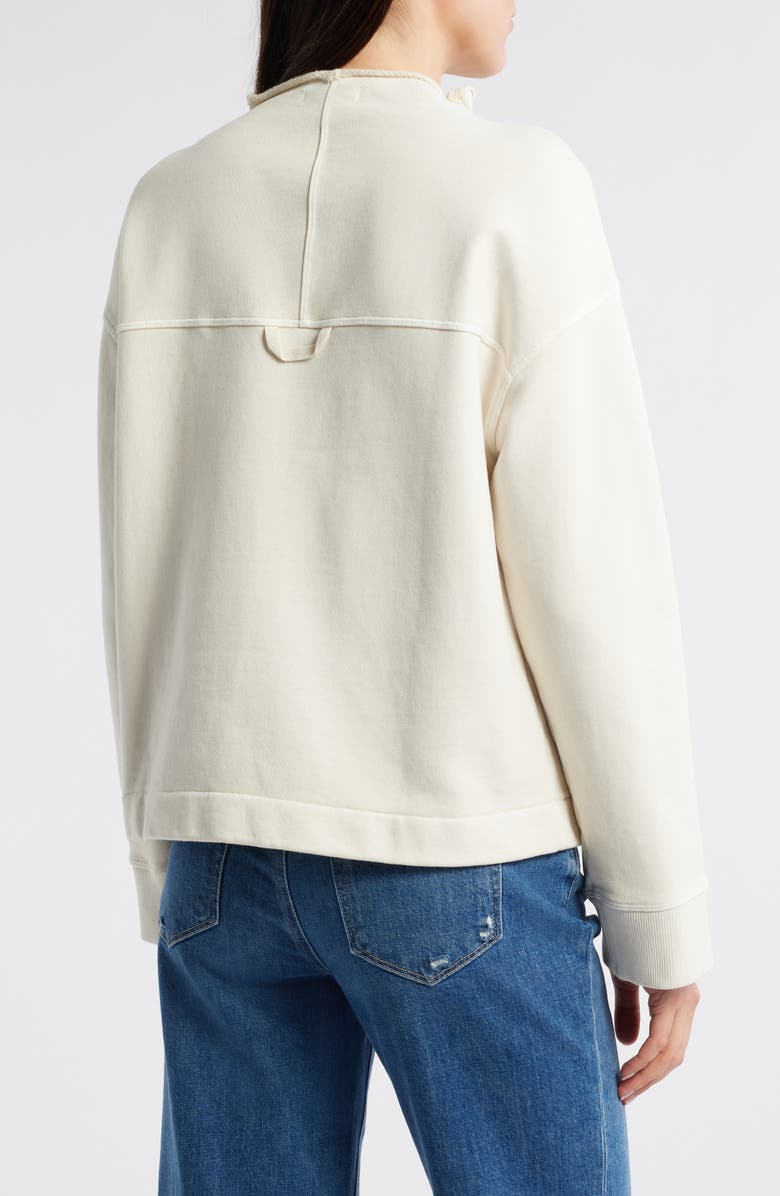 Madewell Funnel Neck Long Sleeve Sweatshirt, Alternate, color, Parchment