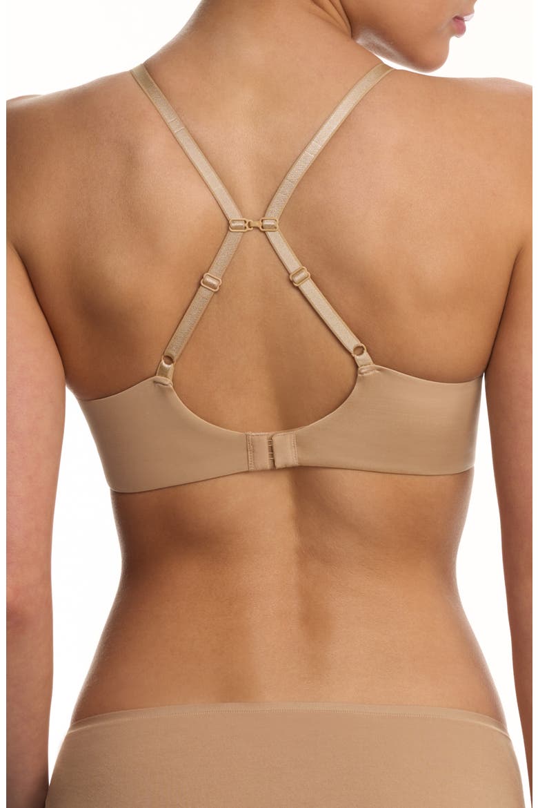 EverFit Seamless Convertible T-Shirt Bra, Alternate, color, CAFE