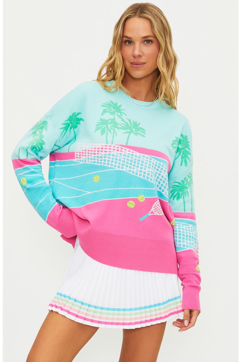 Callie Sweater, Alternate, color, HIBISCUS COVE COURTS