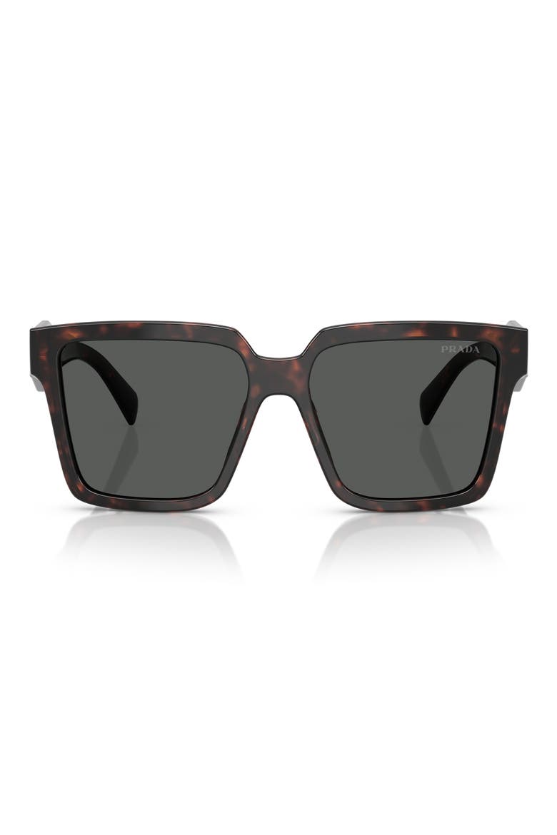56mm Square Sunglasses, Main, color, DARK GREY