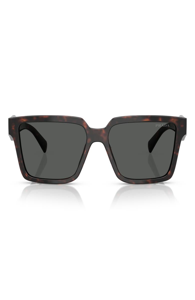 Prada 56mm Square Sunglasses, Main, color, Dark Grey