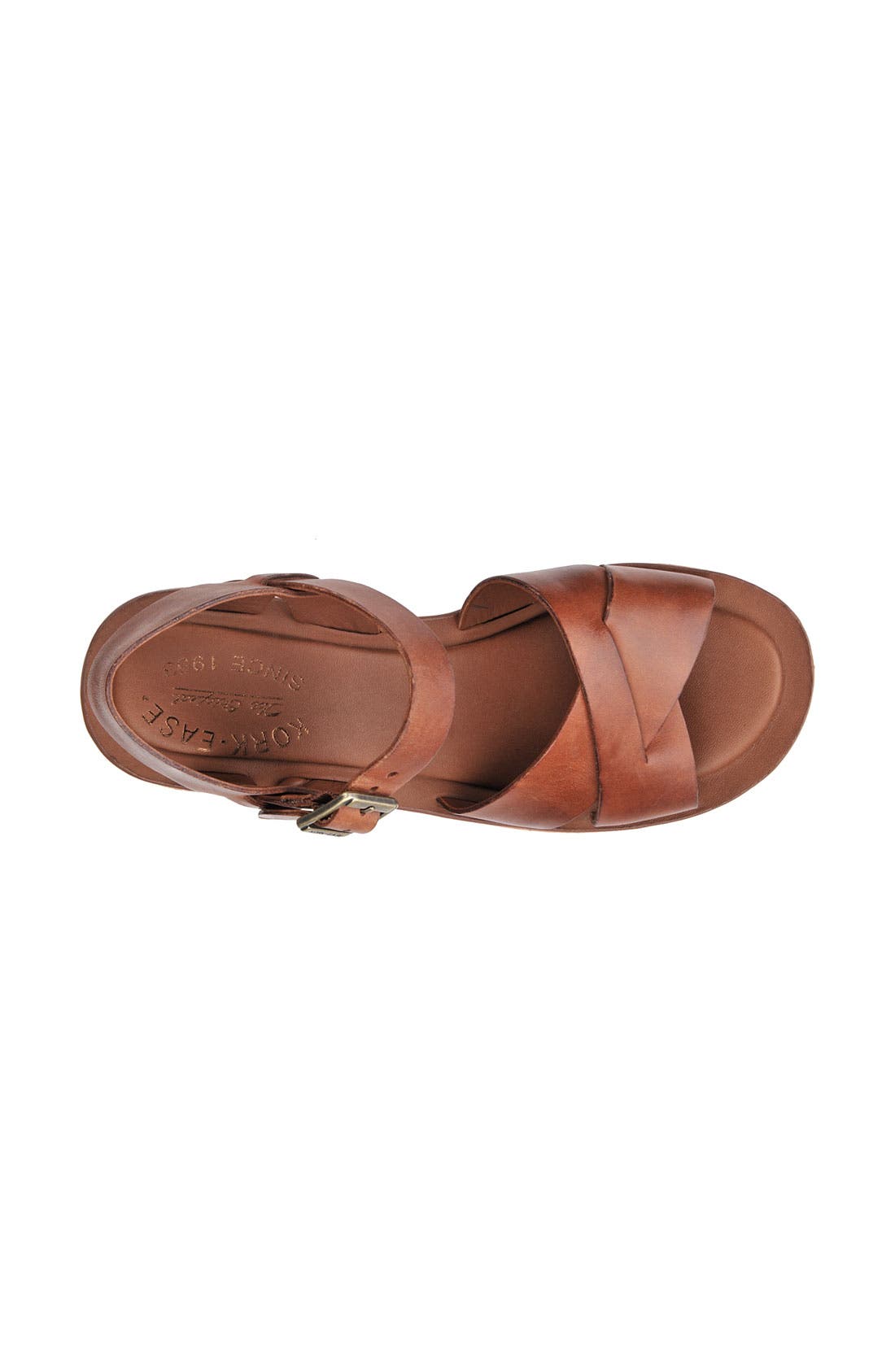 'Ava' Wedge Sandal, Alternate, color, RUST