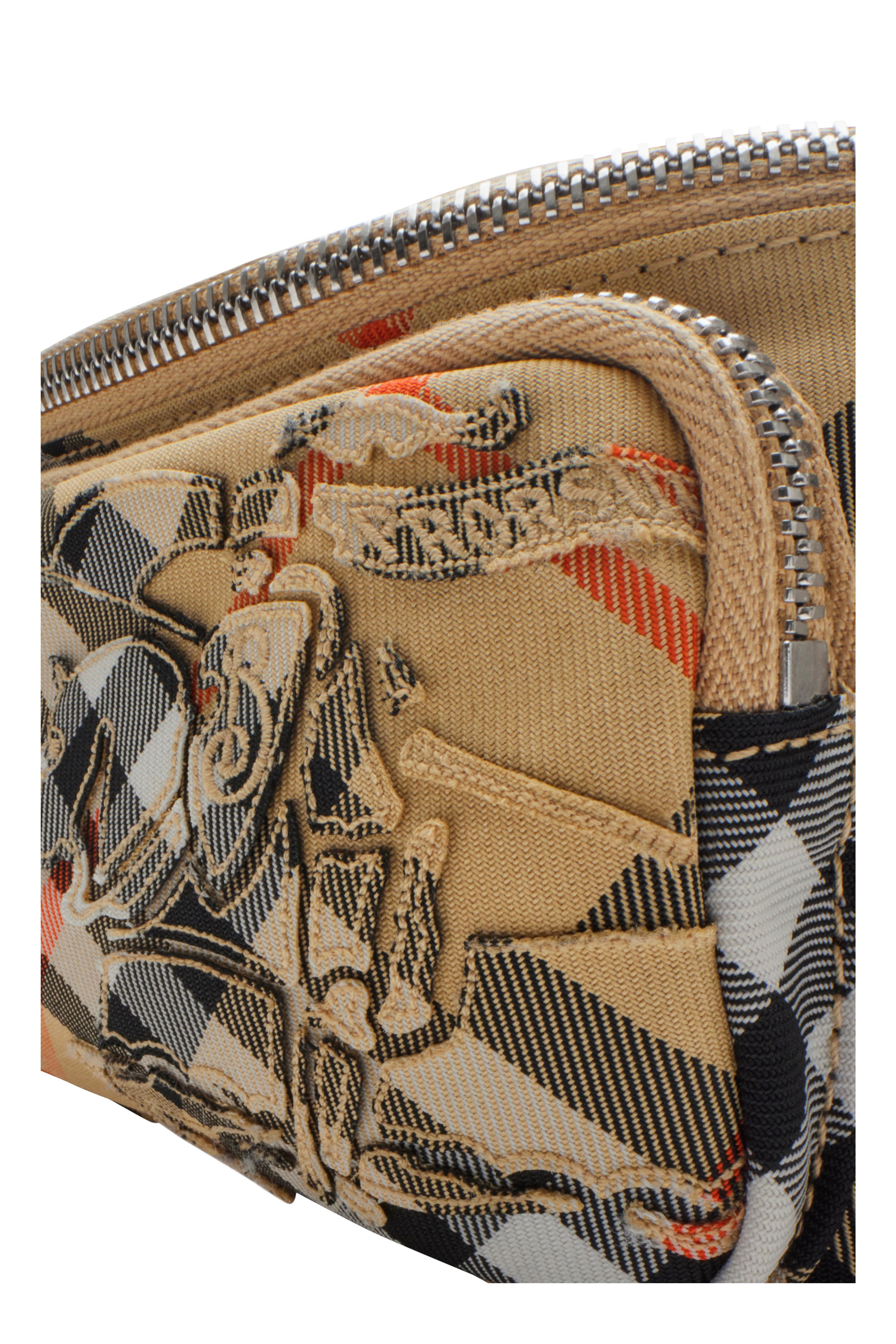 Burberry Small Check Belt Bag, Alternate, color, Sand Beige