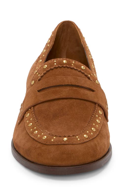 Vince Camuto Camdyn Studded Penny Loafer In Brown